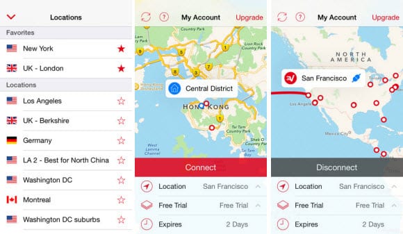 ExpressVPN iOS app