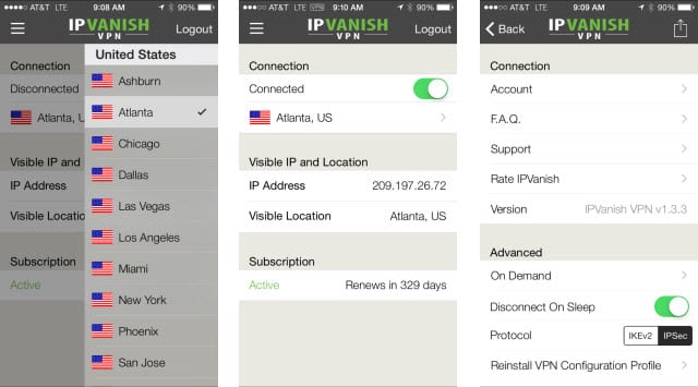 IPVanish iPhone app