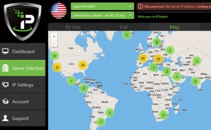 IPVanish Client Map