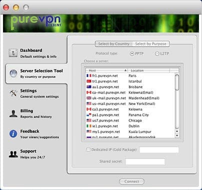 PureVPN Mac client