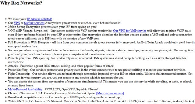 Rox Networks VPN Review