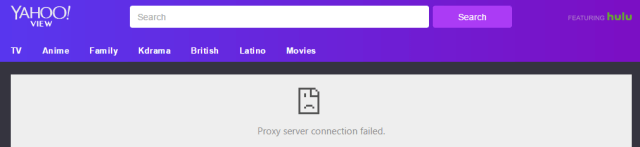 Proxy connection failed